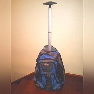 COPY - Protege sport blue and black rolling backpack
